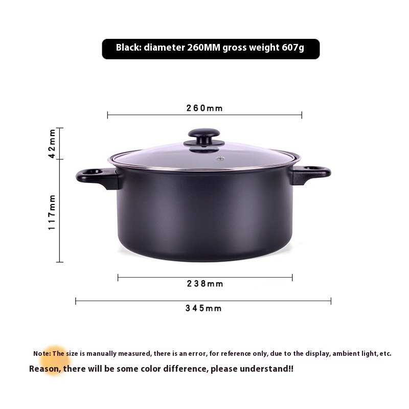 Soup Pot Householdtant Noodles Ramen Pot Non-stick Cooking Pot Open Flame Non-stick Stew Pot Double Ear Pot Steamer