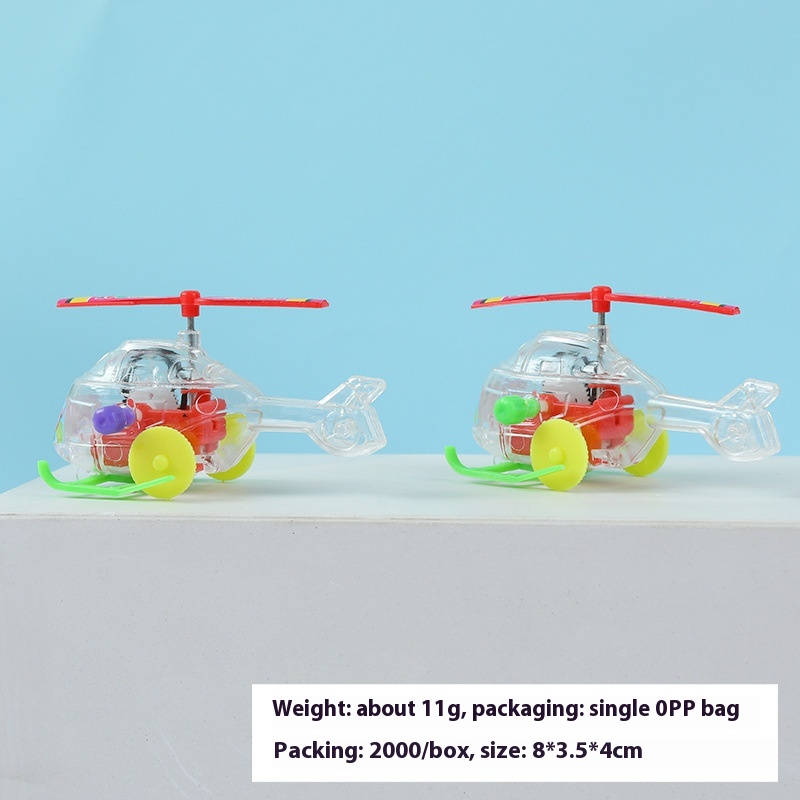 Wind-up Airplane Creative Wind-up Wind-up Toy Transparent Mini Airplane Children's Educational Stall Toy