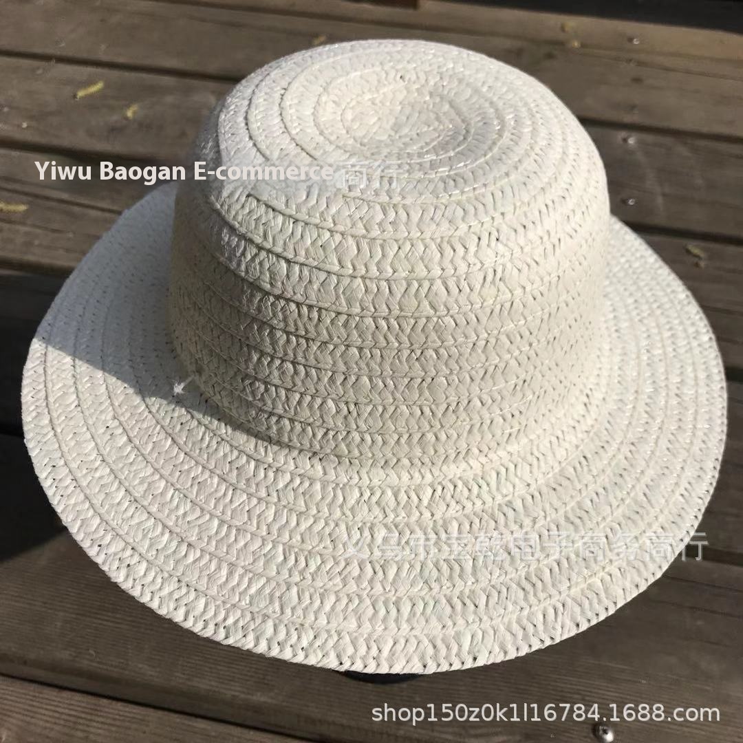 Summer Kindergarten Painting Straw Hat Children D I Y Creative Art White Handmade Art Graffiti Hat