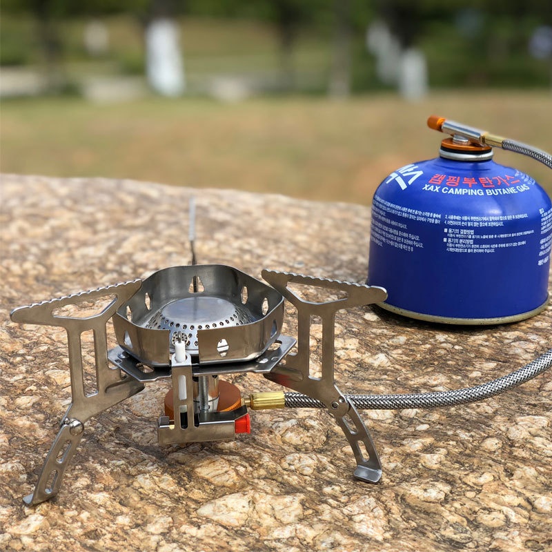 Outdoor Cookware Folding Electronic Ignition Windproof Stove Camping Stove Gas Stove Portable Split Picnic Stove