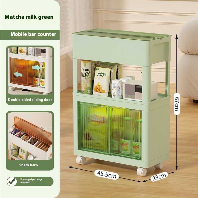 Simple Snack Wheel Household Shopping Trolley Office Under Table Mobile Trolley Storage Rack