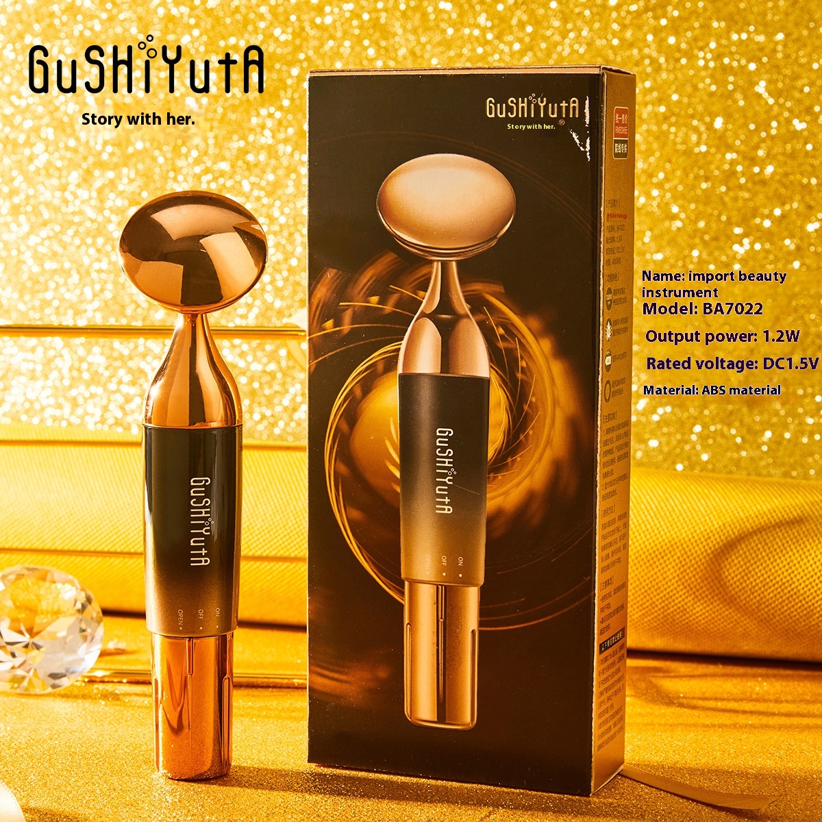 Story And Her Introductiontrument Essence Massager For Face And Eyes Men's And Women's Electric Beautytrument Can Be Shipped In One Piece