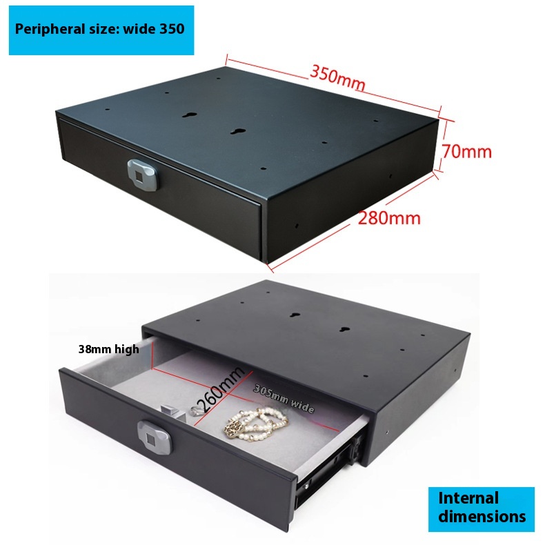 Ceiling Fingerprint Drawer Safe Password Drawer Household Small Wardrobe Hidden Office Smart Safe