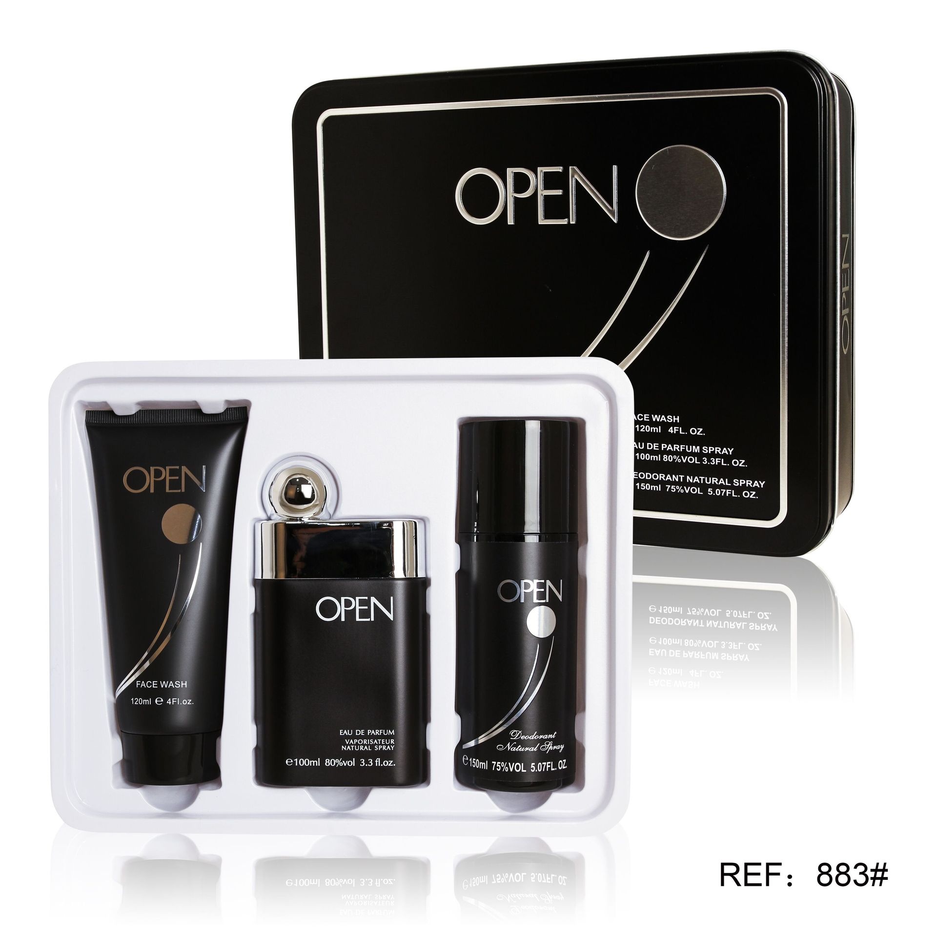 Cherni Lanouben Men's Perfume Facial Cleanser Gift Box Three-piece Long-lasting Fragrance