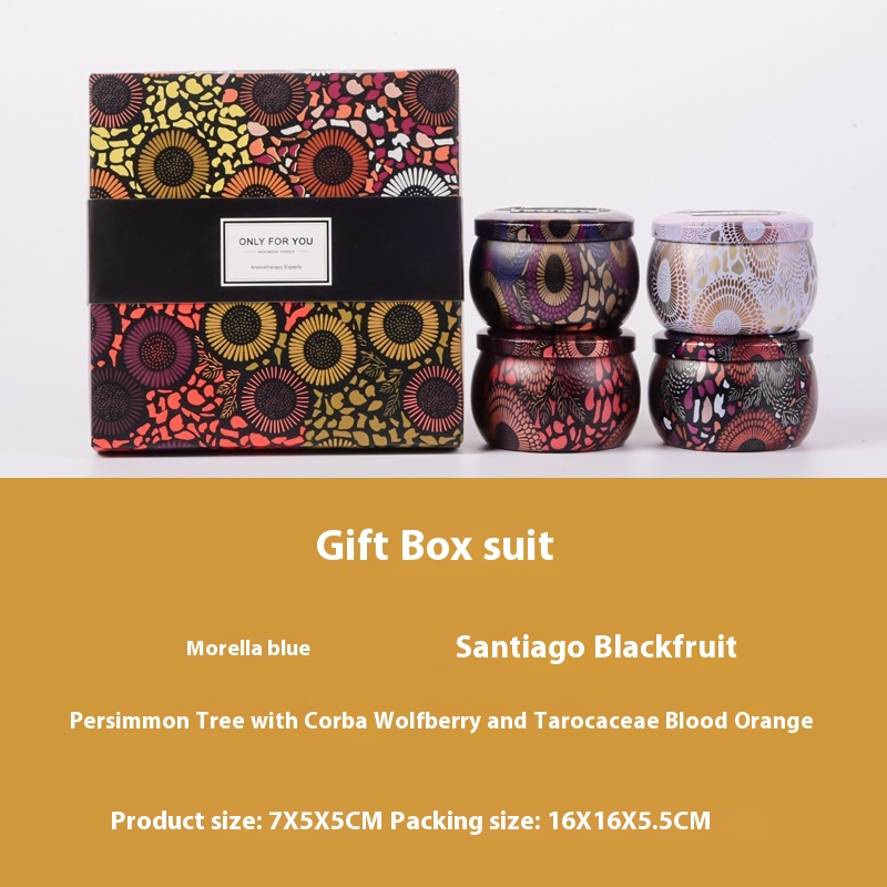 Soy Wax Aromatherapy Candle Gift Box Plant Essential Oil Smokeless Scented Candle Set E-commerce