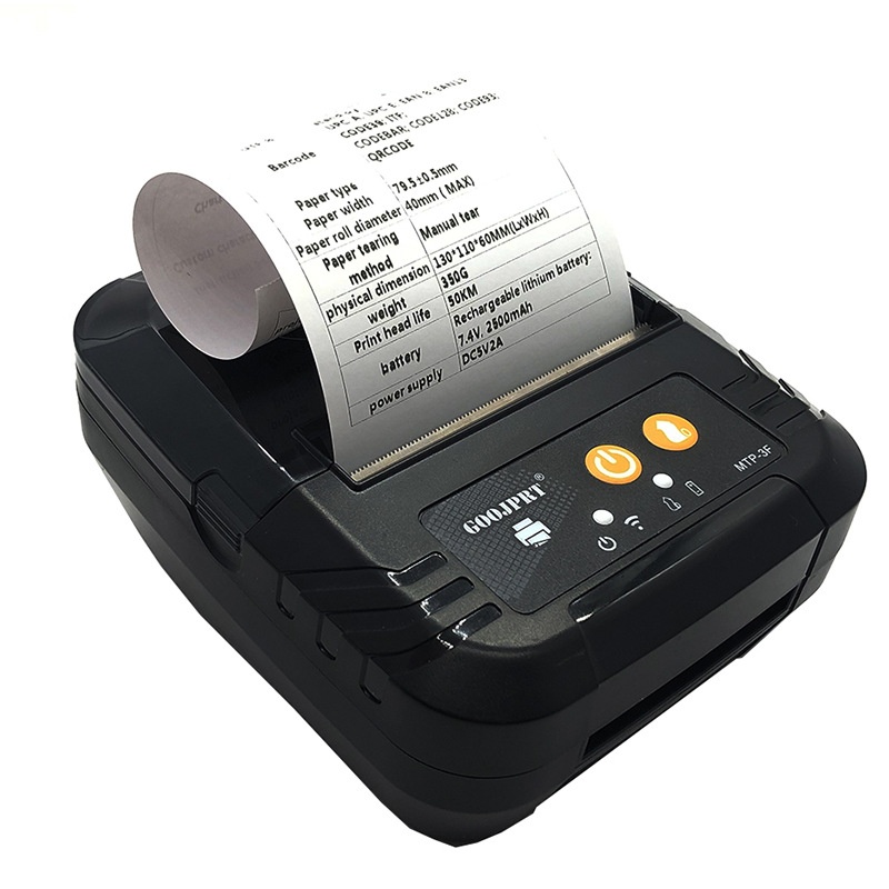 80mm Portable Mobile Printer Shopping Mall Supermarket Receipt Printing Bluetooth Thermal Printing Meituanwai Printer