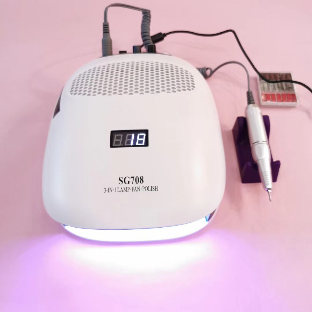 Nail Polisher, Vacuum, Phototherapy Lamp, Three-in-one Nail Remover, Vacuum All-in-one Machine, Complete Set Of Manicure Tools