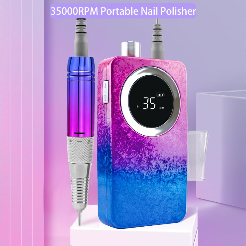 U S808 Manicure Grinder Portable Rechargeable Manicure Machine Electric Grinder L C D Display Power