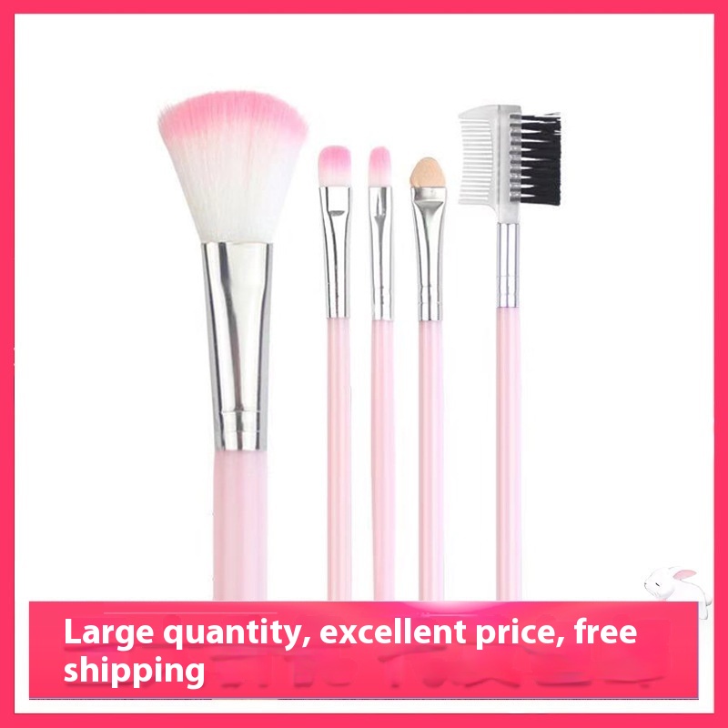 C A I B E I E N Caibeien5-piece Makeup Brush Set Pink Beginner Eye Shadow Brush Internet Celebrity