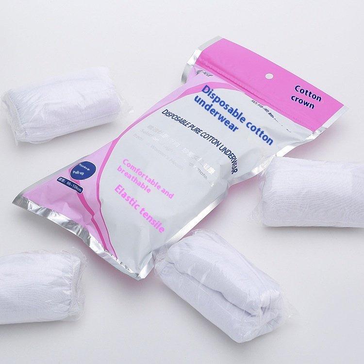 Disposable Underwear For Men And Women Travel Pure Cotton Postpartum Disposable Paper Underwear Travel Maternity Cotton Disposable Shorts