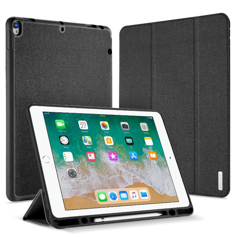 D U X D U C I S I Pad Pro12.9-inch Tablet Protective Case With Pen Slot2017 Leather Case Sleep Case