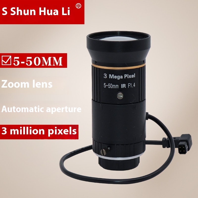 H D5-50mm Automatic Aperture Manual Zoom Focus Industrial Vision Surveillance Lens C C D Camera Lens
