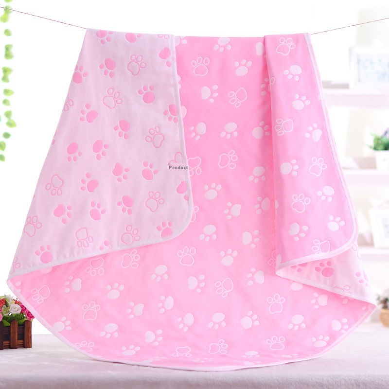 Pure Cotton Gauze Bath Towel Printed High-density Four-layer Cartoon Wide Edge Children's Quilt Baby Hug Quilt Blanket Children's Towel Quilt