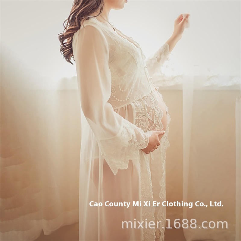 European And American Sites Gauze Skirt Maternity Photography Clothing Studio Photo Shoot Photo Photo Theme Clothing Pajamas Beach Clothes Vacation