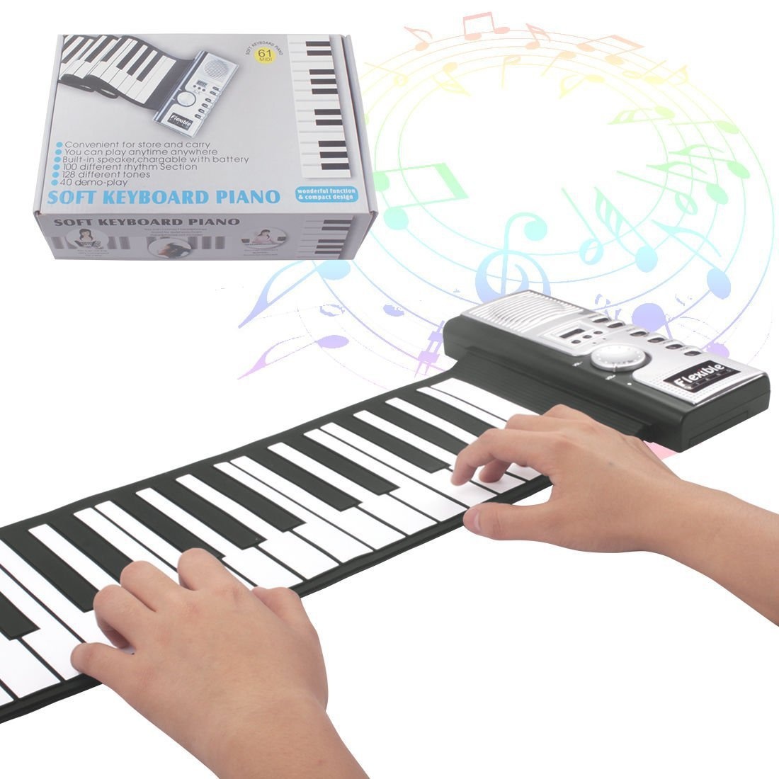 61-key Electronic Keyboard/piano/silica Gel Soft Piano/folding Electronic Keyboard Children's Piano