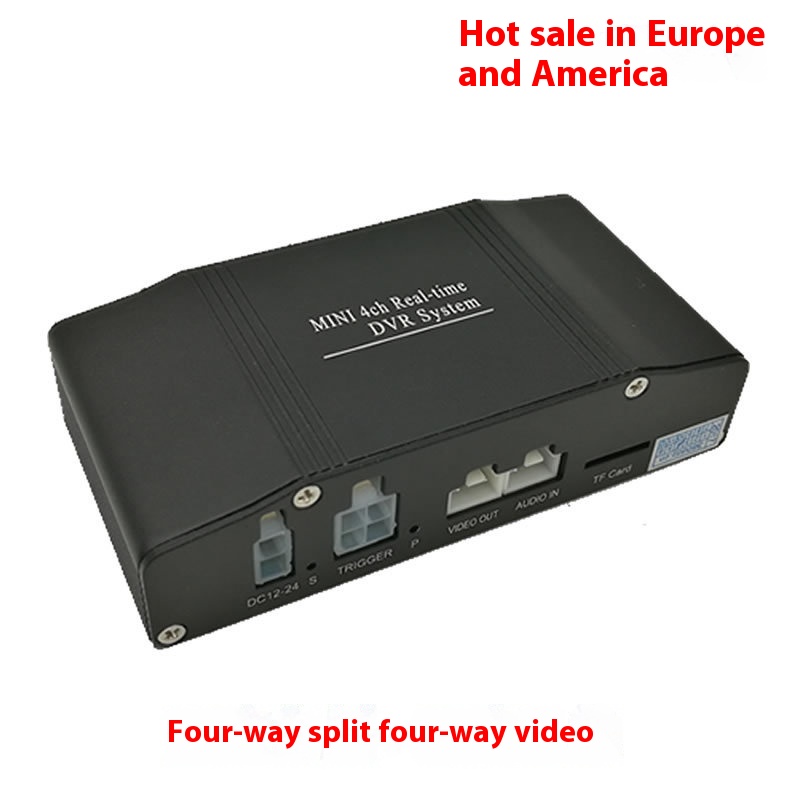 360 Panoramic Reversing Image Front/side/rear View Camera Four-way Split Video D V R High-definition Driving Recorder