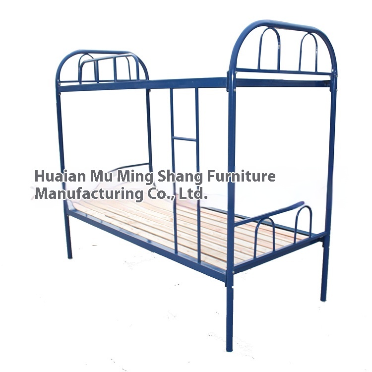 Staff Dormitory Iron Frame High And Low Bed Round Tube Angle Steel Upper And Lower Bunk Iron Bed Adult Double Iron Bed Activity Rental Room