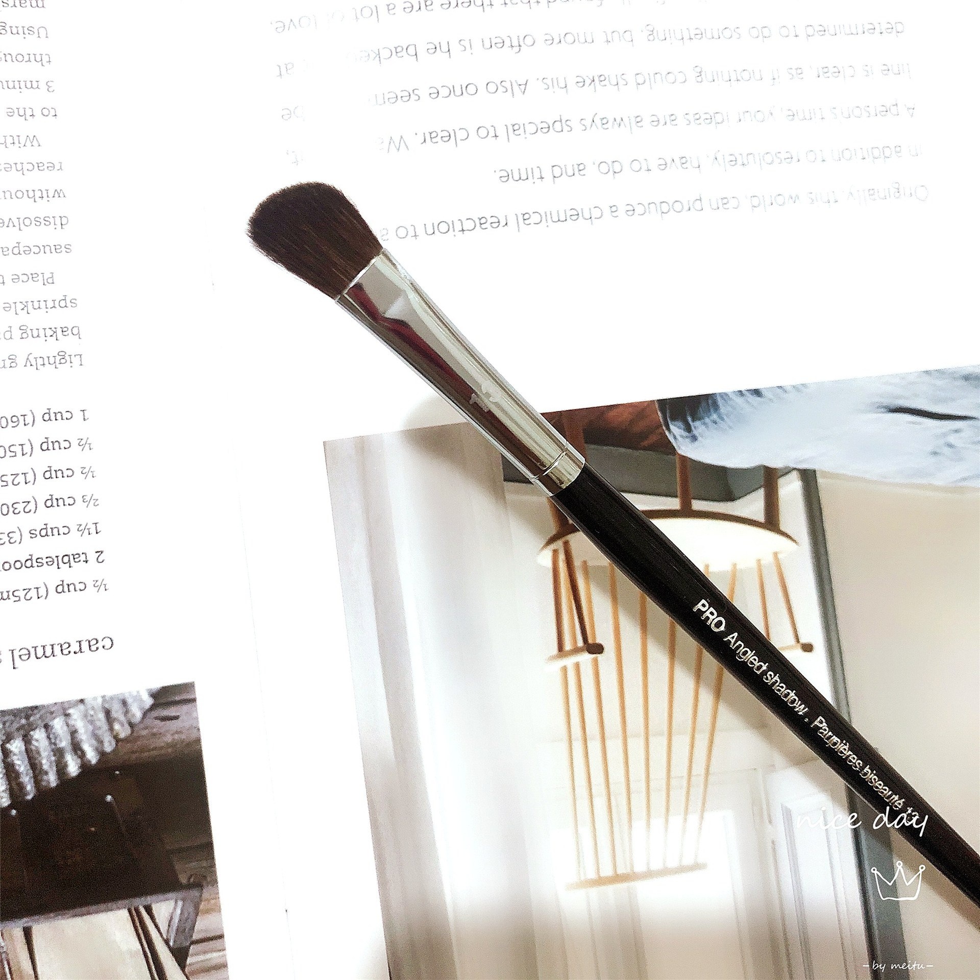 Supplies Ribbon Cap No.13 Angled Eye Shadow Brush Makeup Brush In Stock Hebei Horse Hair