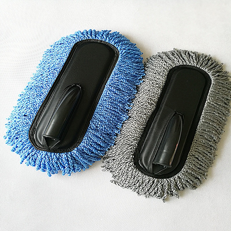 Car Long-handled Car Wash Brush Microfiber Car Wax Mop Car Dust Removal Cleaning Car Brush