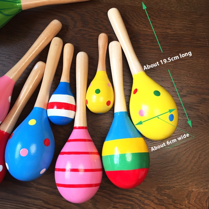 Wooden19 C M Medium Sand Hammer Vocal Early Education Kindergarten Wooden Educational Children's Toy Color Rattle Hammer