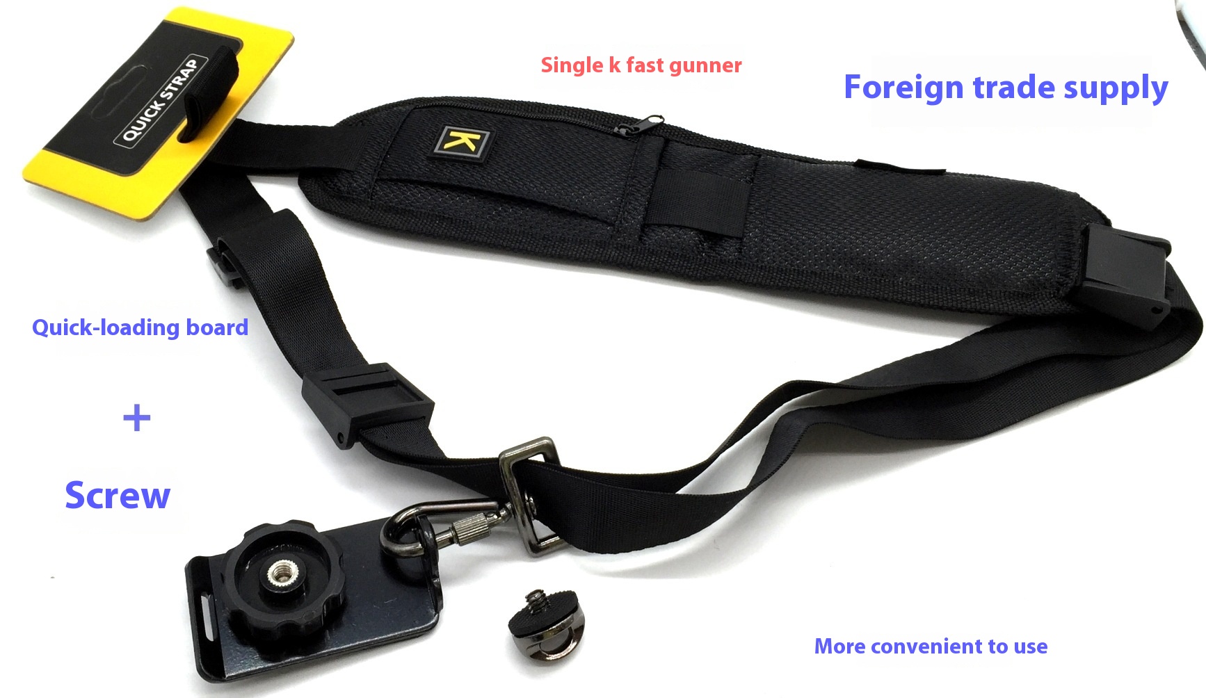 Quick Shooter Quick Shooter S L R Camera Photography Shock Absorption Single Shoulder Strap Quick Release Plate+ Screw Pressure Reduction Shoulder Strap