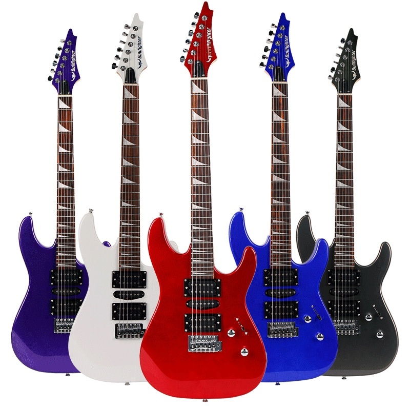 Matador Electric Guitar Small Double Rocking Electronic Guitar Set Beginners Entry Rock Electric Guitar