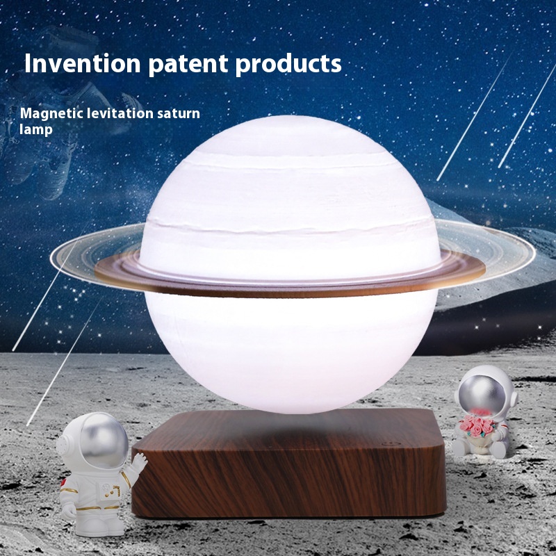 HCNTGift Magnetic Levitation Saturn Lamp Black Technology Unique Birthday Gift Creative Ornaments