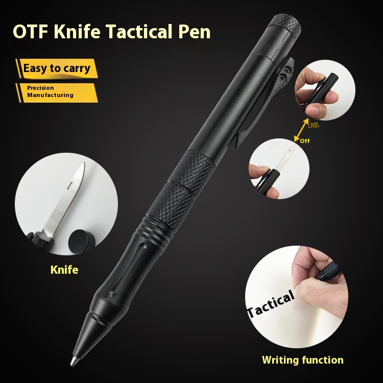 High Quality Tactical Pen Multifunctional Defense Pen Aluminum Alloy With OTFKnife Self-defense Weapon