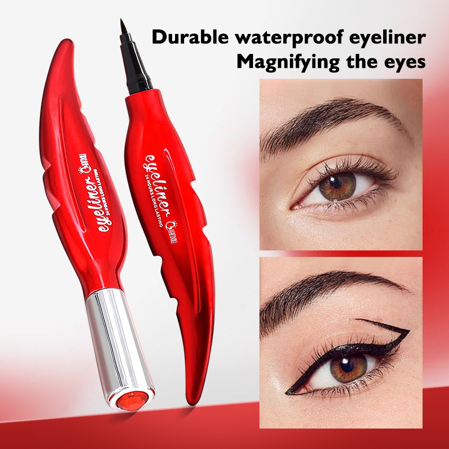 Feather Black Liquid Eyeliner,Ultra-Fine,Smooth,Smudge-Proof,Long-Lasting