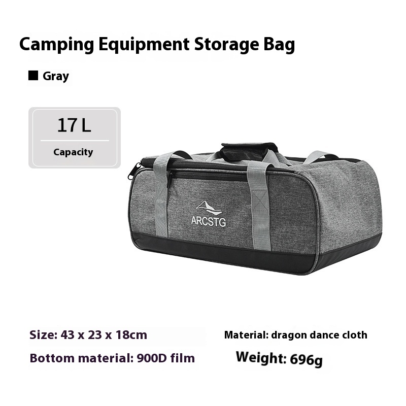 ARCSTGCamping Equipment Storage Bag Outdoor Tool Bag Sundries Bag Large Capacity Storage Box Portable Handheld