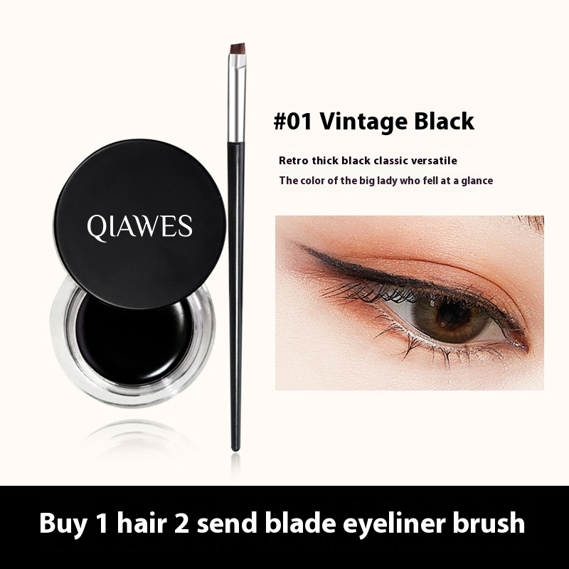 QIAWESEyeliner Is Waterproof And Sweat-proof,Long-lasting And Non-smudged,Long-lasting Color-developing Eyeliner Recommended For Novice Female Students