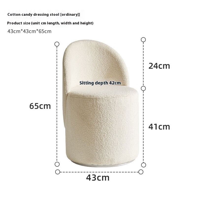 Jiayi Makeup Stool Dressing Stool Dressing Table Stool Dressing Chair Round Stool Light Luxury Makeup Stool With Backrest Bedroom