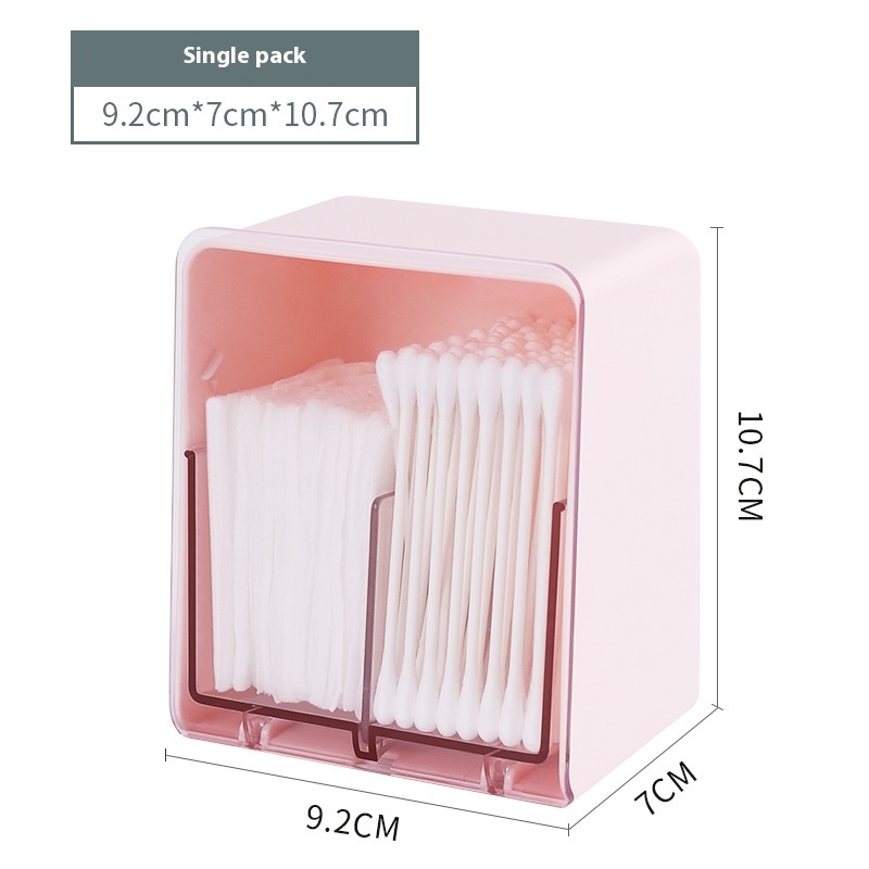Plastic Wall-mounted Cotton Swab Box Stationery Sundries Compartment Storage Box Cosmetic Cotton Transparent Desktop Storage Box