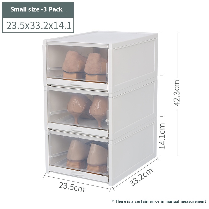 Haixing Thickened Drawer-type Storage Box Plastic Stackable Combination Shoe Cabinet Dustproof Storage Transparent Shoe Box