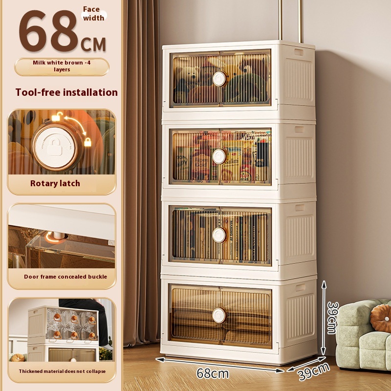 Freetallation Baby Simple Wardrobe Toy Snack Storage Cabinet Bedroom Children's Clothes Foldable Storage Cabinet