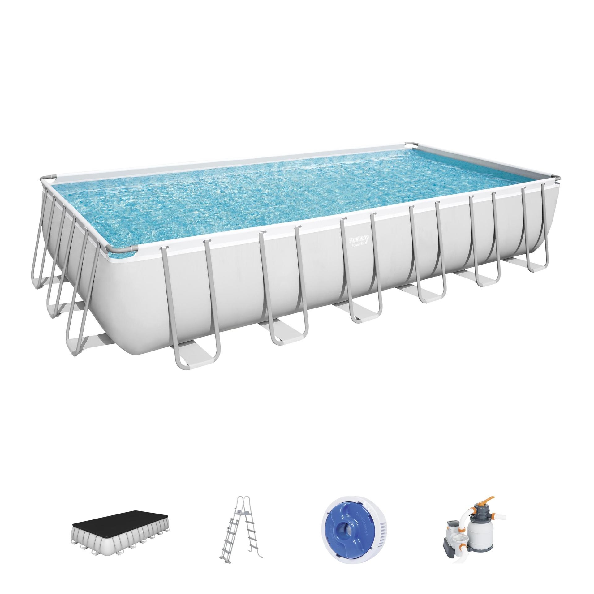 Bestway56475 Outdoor Family Large Swimming Pool Rectangular Frame Inflatable Pool Fish Pond With Filter Pump