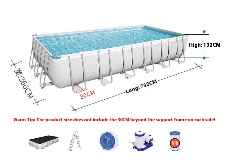 Bestway56474 Foldable Mobile Fish Pond Rectangular Frame Bracket Family Swimming AGPPool
