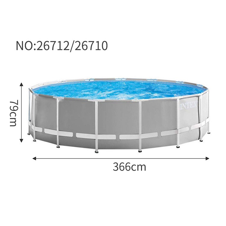 INTEX26710 Large Family Round Bracket Swimming Pool Adult Villa Heightened Thickened Swimming Pool