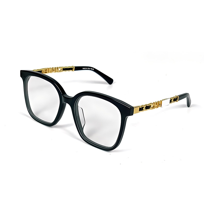 Xiaoxiangjia Xiaohongshu0778 Flat Glasses Chain Letter Legs Large Square Frame Can Be Matched With Myopia