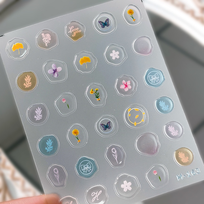 TENSORTechnology Light Luxury Matte Nail Stickers Nail Stickers Hot Stamping Series M-163