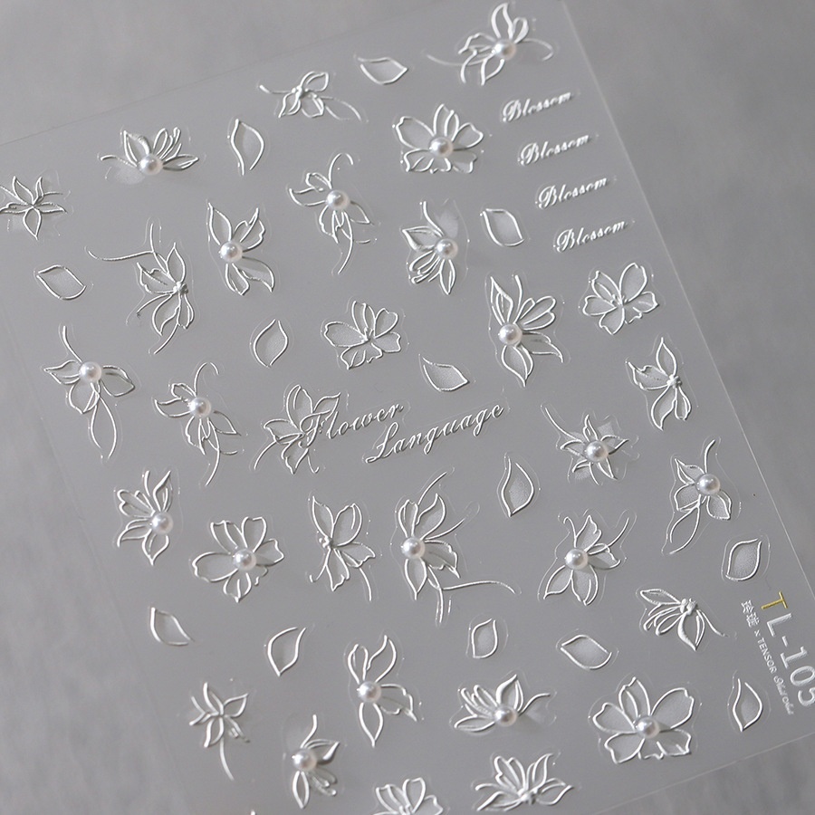 TENSORTechnology High-grade Flower Nail Stickers Adhesive Nail Stickers Accessories Linglong Series TL-105