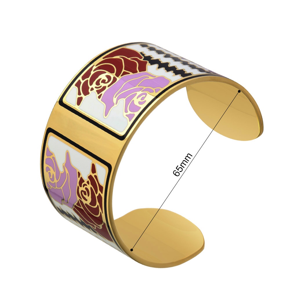 Enamel Bracelet Retro Creative Open Color Exaggerated Bracelet European And American