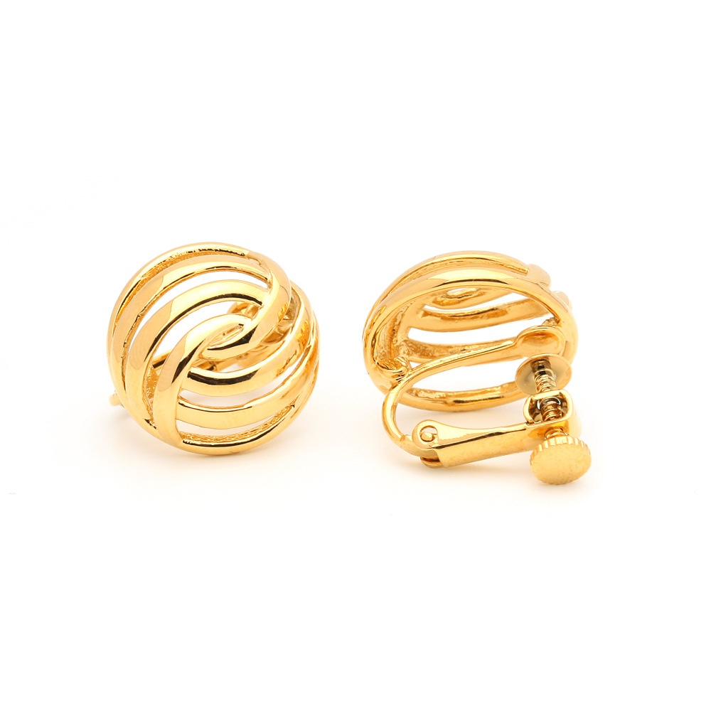 No Pierced Ears,Painless Ear Clip Spiral Converter,European And American Earrings,Hanging Earrings,,Simple Niche Hollow Type