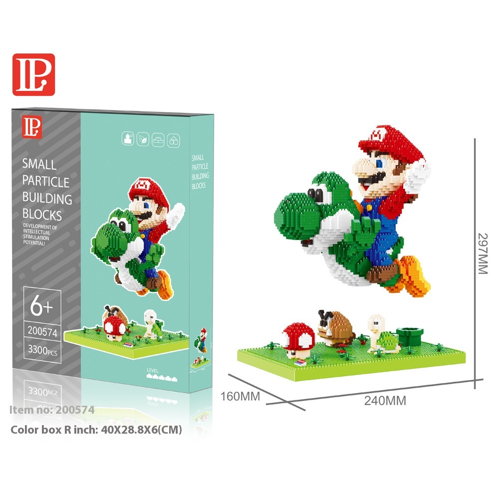 Micro-particle Building Blocks Flying Maao Building Blocks Toys Green Dragon Xibeledi