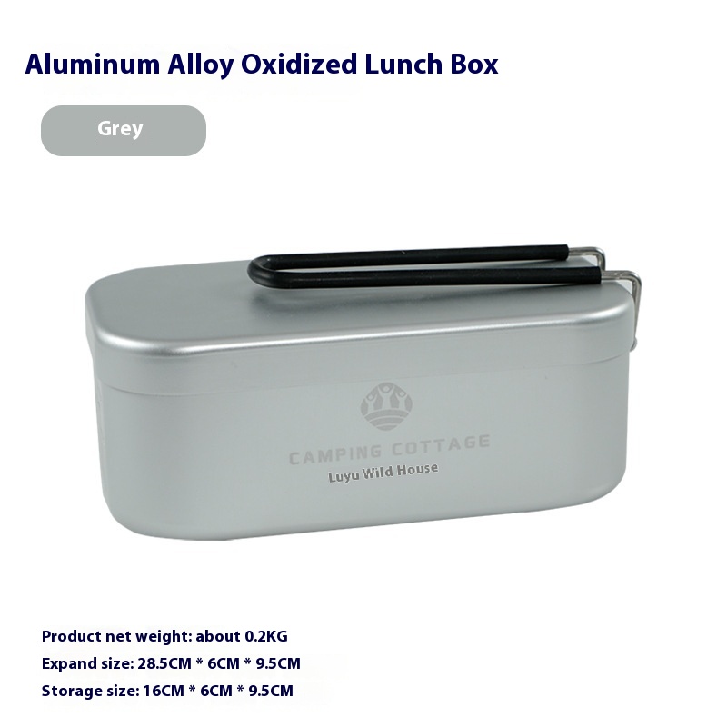 Outdoor Equipment Aluminum Alloy Japanese Lunch Box Camping Heating Lunch Box Self-driving Travel Folding Portable Multifunctional Lunch Box