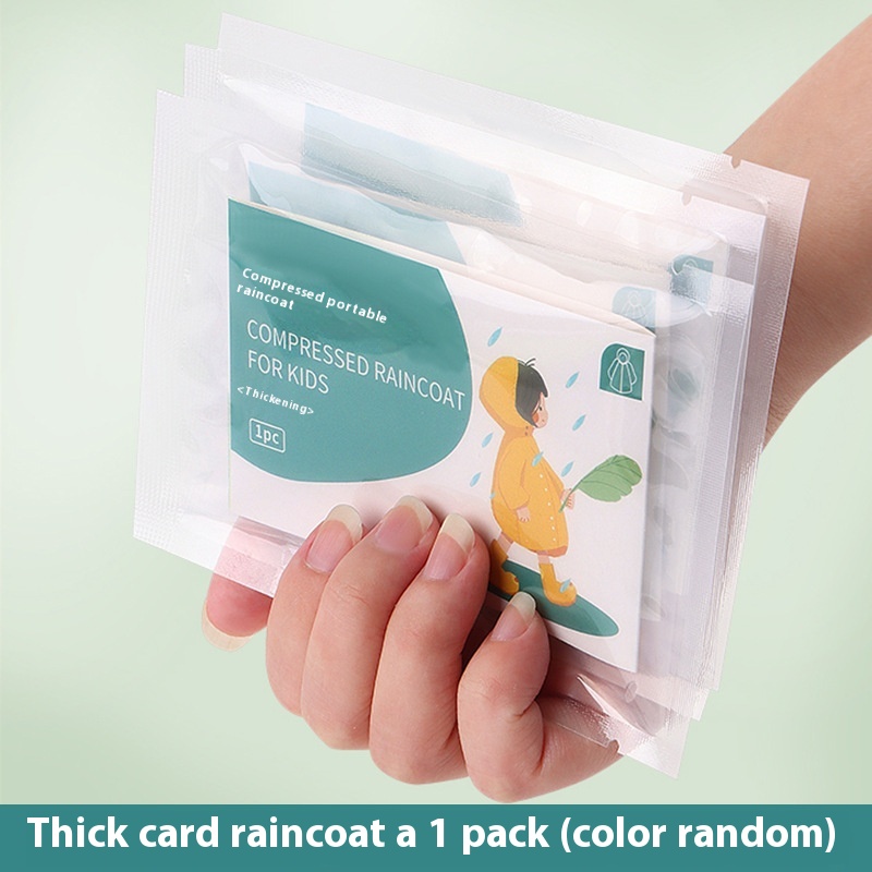 Disposable Card Raincoat Mountaineering Hiking Windproof And Rainproof Compression Raincoat Portable Long Raincoat Thickened