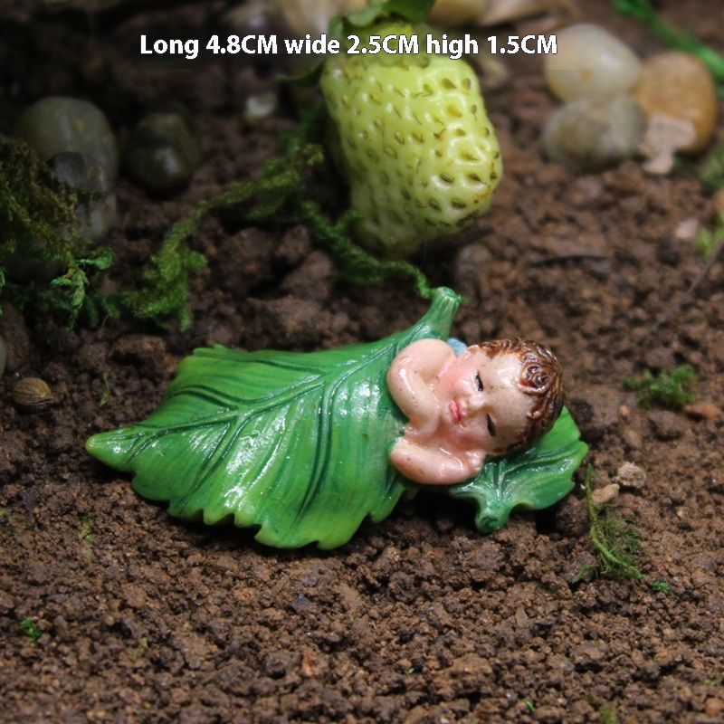 Creative Micro Landscape Small Ornaments Flower Fairy Character Cute Simulation Flower Pot Gardening Resin Succulent Plant Decoration