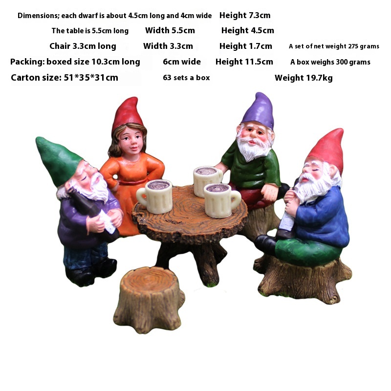 Creative Dwarf Garden Ornaments Foreign Trade Christmas Crafts Micro Landscape Elf Decorations Dwarf Party