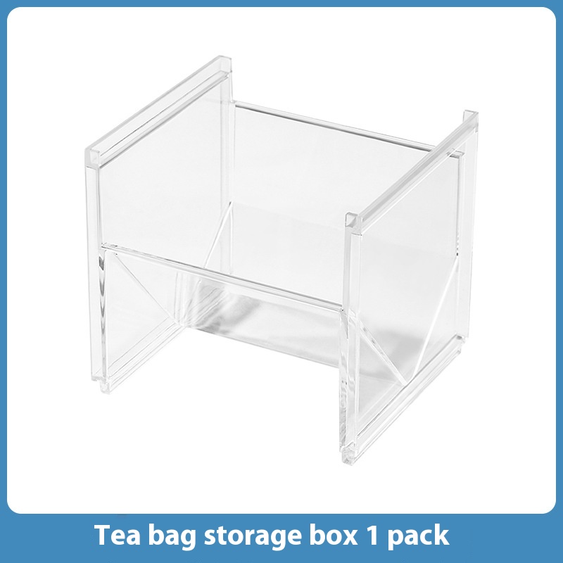 Desktop Coffee Table Drawer-style Double-layer Storage Box Sundries Storage Box Tea Bag Coffee Capsule Transparent Compartment Storage Box