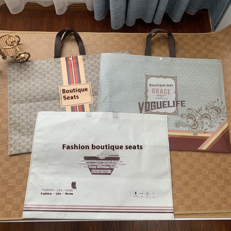 Tote Bag With Bottom And Side Zipper,Zipper Can Be,Summer Mat Packaging Can Be Brown Coated Quilt Packaging Bag